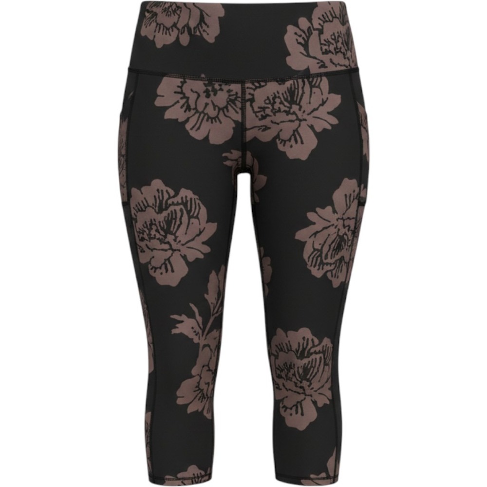 TORRID Capri Signature Waist Pocket Leggings Flower Stamps Floral Black NWT 2X